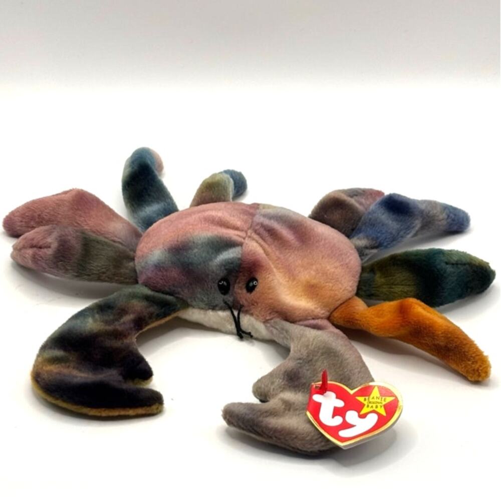 1996 Ty Beanie Baby, "Claude," Crab, Original, Gen 1, Retired, w/Tag Errors